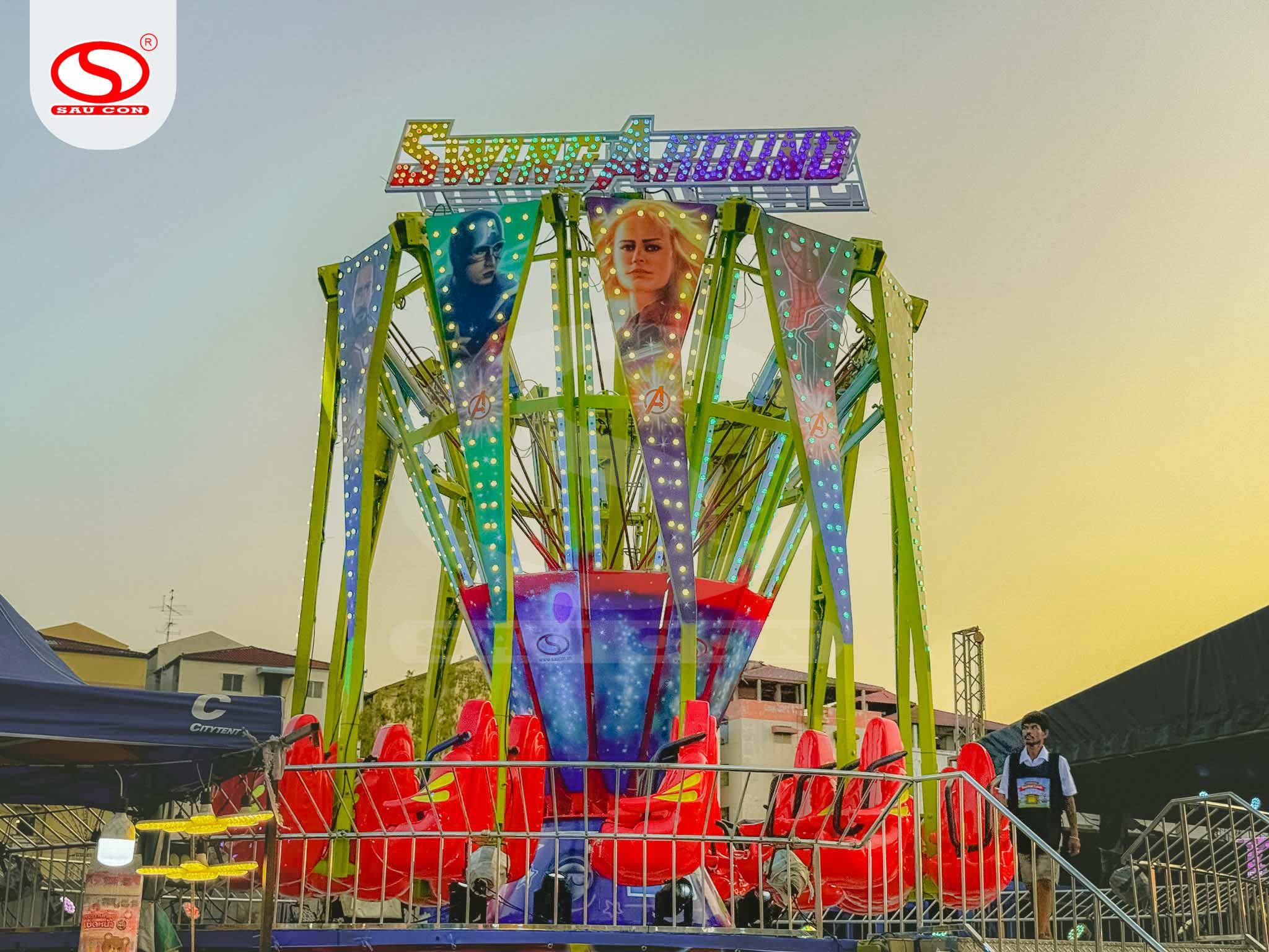 Sấu Con xuất khẩu trò chơi Swing Around sang Thái Lan